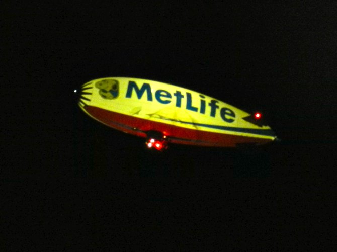 The MetLife Blimp oversaw the Division V Finals at Mesa College