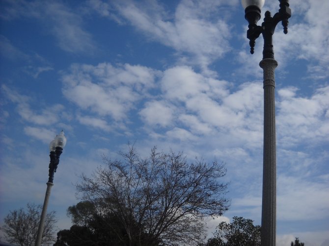 Lovely antique street lamps at Liberty Station near Hi Tech High.