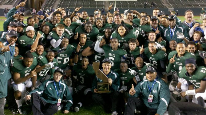 Helix celebrates its Division II State Bowl championship