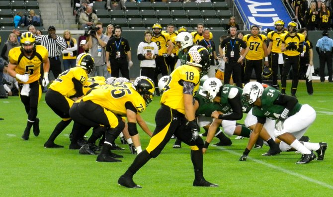 The Division II State Bowl line of scrimmage