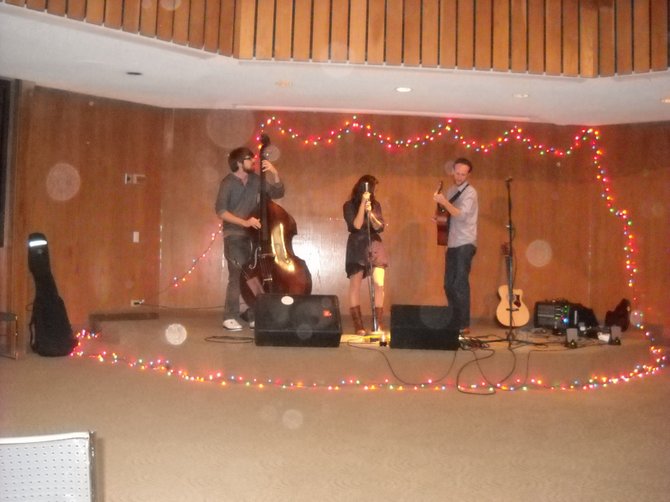 The Tilt playing at Surfrider San Diego Christmas party at Founders Hall UTC.