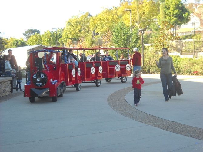 Kiddie train ride at Rock Church.