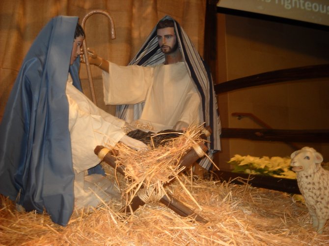 Nativity scene at Maranatha Chapel in Rancho Bernardo.