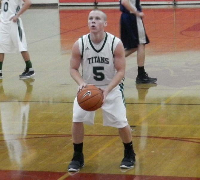 Poway guard Kevin Boegler attempts a free throw