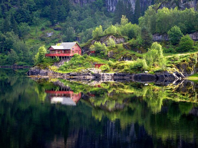 a beautiful fjord in norway.  bliss.