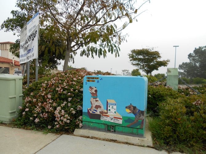 Utility box art near Fire Station on Catalina Blvd.