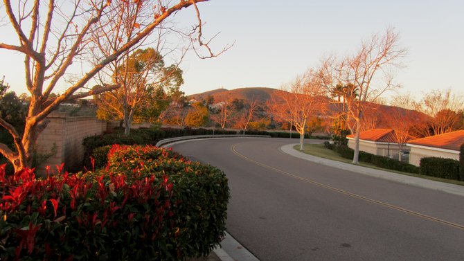 Sunset Curve In Sabre Springs, San Diego