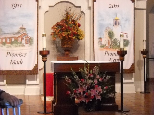 Interior of Sacred Heart Church in Ocean Beach.