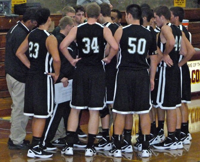 Westview huddles up during a timeout
