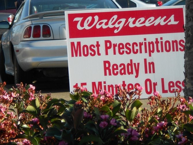 Walgreen's sign on Midway.