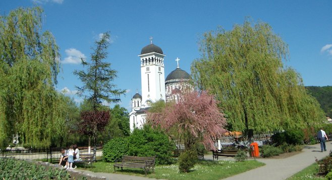 Orthodox church in Sighişoara, Romania, after the "Personal" train ride