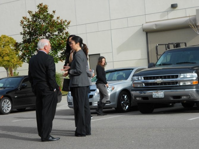 Supervisor Ron Roberts in Rock Church parking lot.