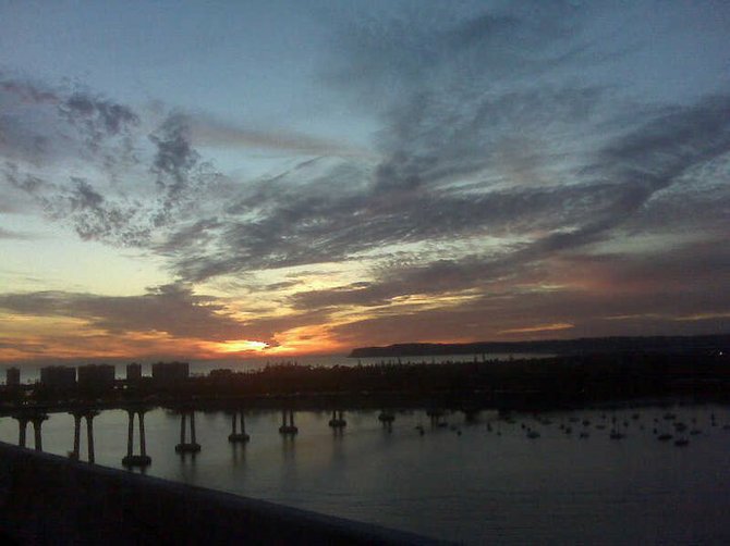 coronado bridge sunset