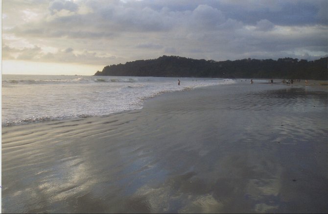 Late afternoon along the beach in Manuel Antonio, Costa Rica