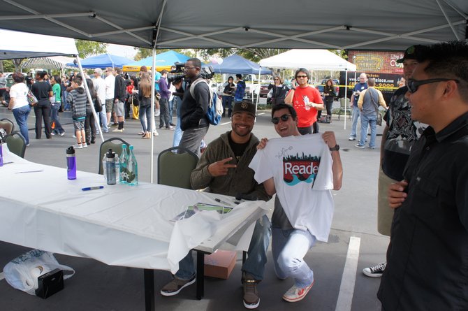 Reader Andy got Vincent Jackson's signature on everybody's favorite shirt!