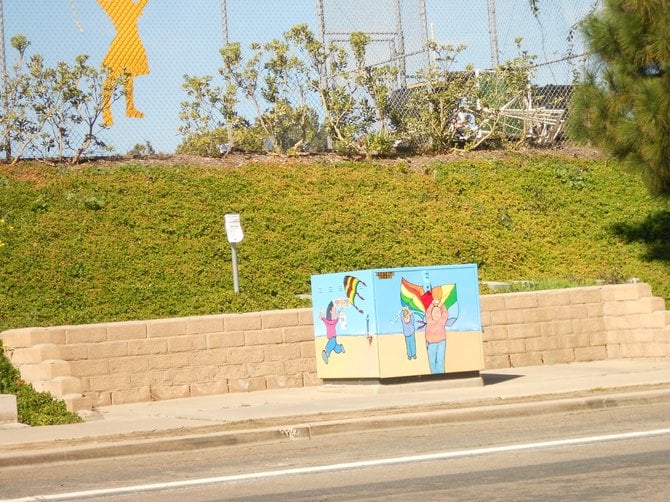 Cute utility box art near Silvergate Elementary School on Catalina Blvd.