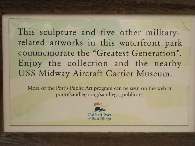 Port District art sign near the Midway Museum.