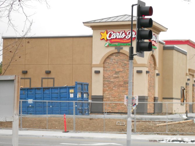 New drive thru Carl's Jr. being built to replace the old one near H St. trolley station.
