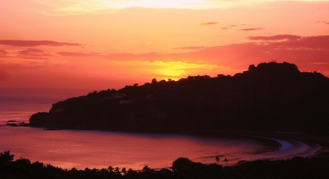 Picturesque San Juan del Sur at sunset