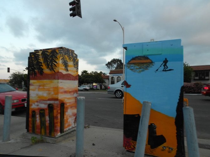Double dose of utility box art along Garnet Avenue near Lamont St.