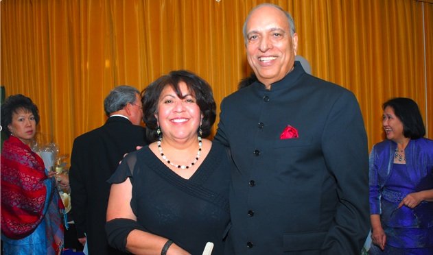 Yolanda Salcido and Raj Chopra at a Southwestern "gala"