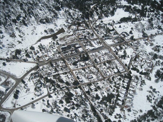 Tuesday at noon, 3/20, from 6,500' above town.
