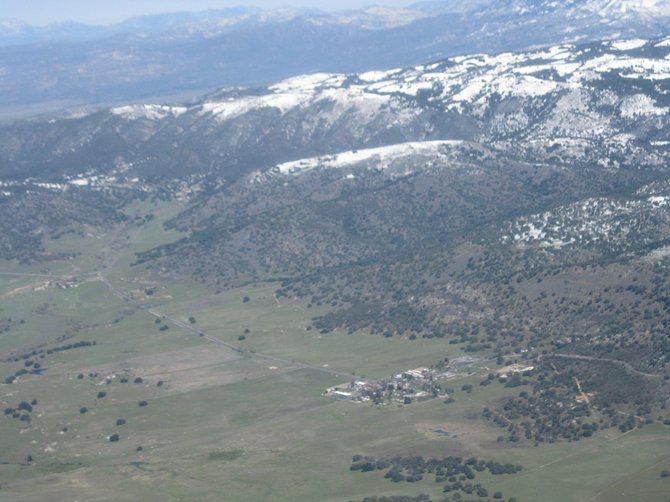 It's not often one sees snow on the mountains this low and close to Dudley's and downtown Santa Ysabel, either.  This photo was taken from 6500 feet .