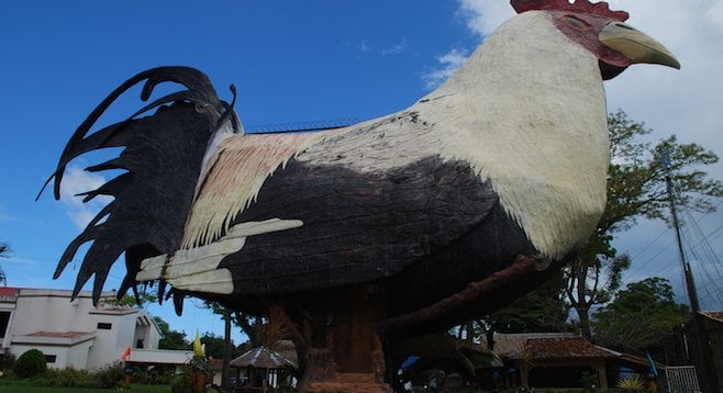 The outside of the (giant) chicken in Manukan, Philippines