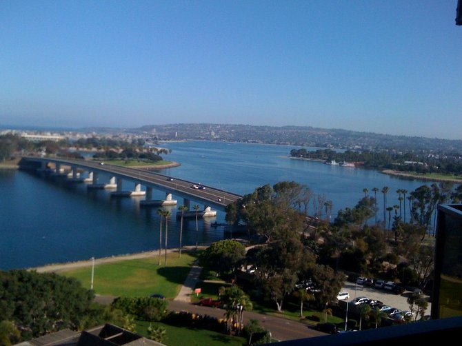 View from room at Hyatt Mission Bay 