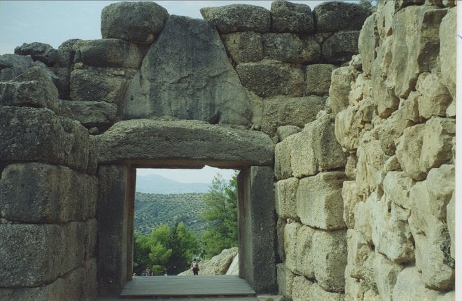 The entrance to the ancient city of Mycenae, Greece