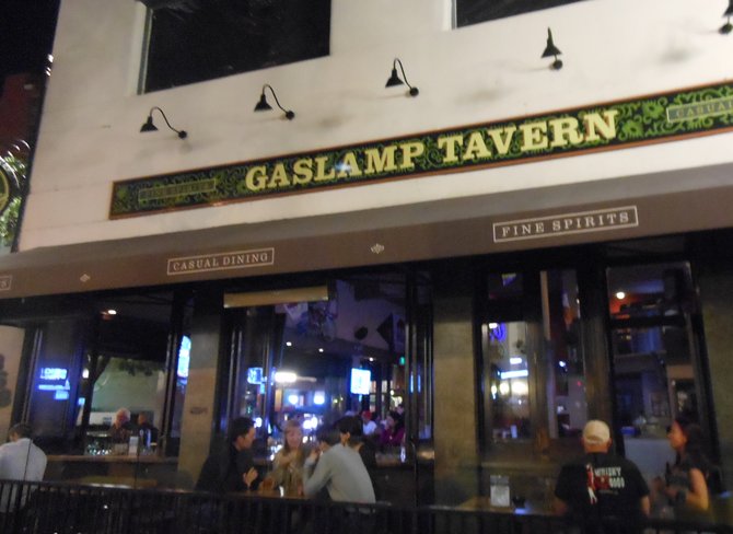 One of The Gaslamp Tavern's two sidewalk patios