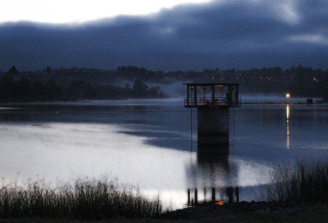 Lake Miramar on an overcast morning