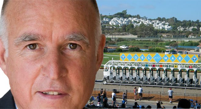 Del Mar horse-racing interests donated heavily to a PAC that is giving to Jerry Brown’s reelection campaign.