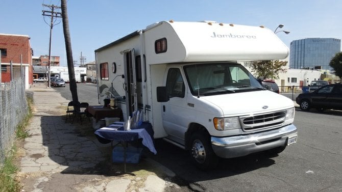 The Safe Point San Diego mobile unit shown April 6 on 31st Street, between University Avenue and North Park Way