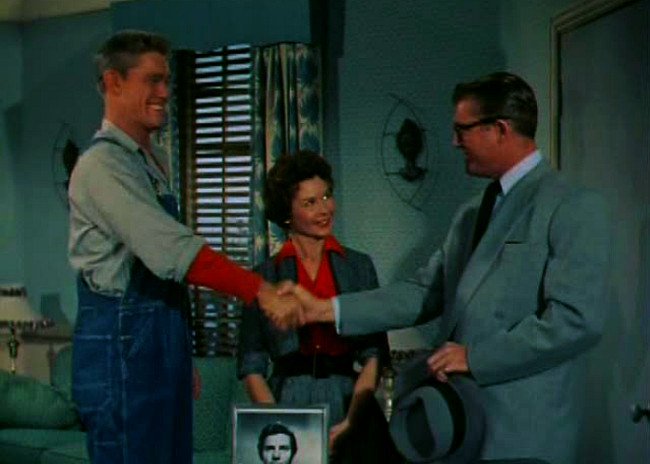 Chuck Connors, Marjorie Owens, and George Reeves.