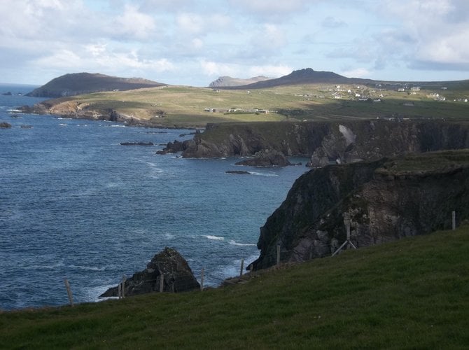 View along Slea Head Drive in Dingle, Ireland