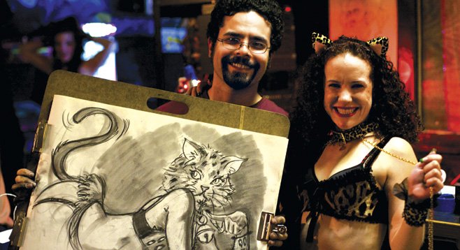 Models, drinks, and drawing with Dr. Sketchy’s at the Ruby Room - Image by Matt Hohlfeld