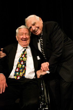 With Ernest Borgnine earlier this year attending the dedication of the George S. Lindsey Black Box Theater and the Ernest Borgnine Performance Hall at the University of North Alabama.