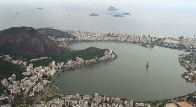 Rainy-day Rio from above