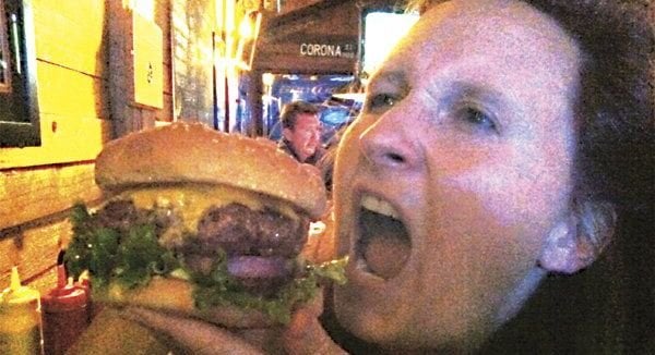 Half-pound cheeseburger, $6.25, at Rocky’s Crown Pub in Pacific Beach