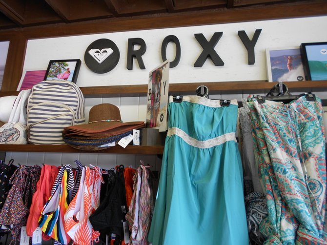 Cute surf chick threads at South Coast Wahines on Newport Ave. in Ocean Beach.