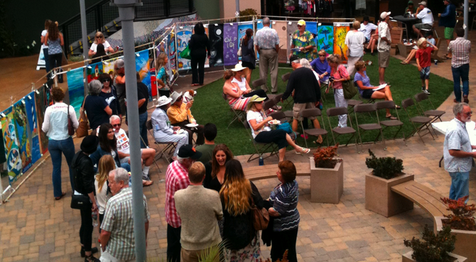 Art auction at Cardiff Town Center