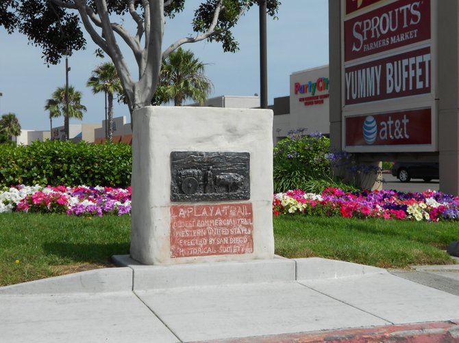 La Playa Trail marker along Rosecrans St. in Pt. Loma.