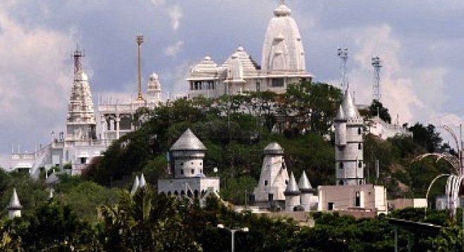 Hyderabad's impressive Birla Mandir temple affords a panoramic overlook of the city.  