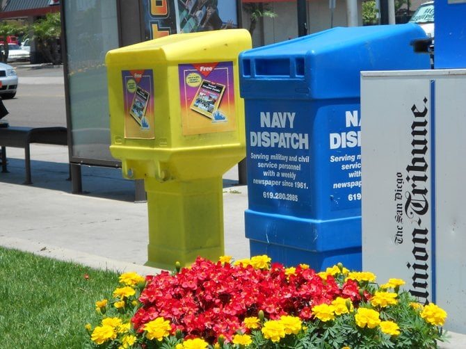 Colorful scene along Midway Drive.