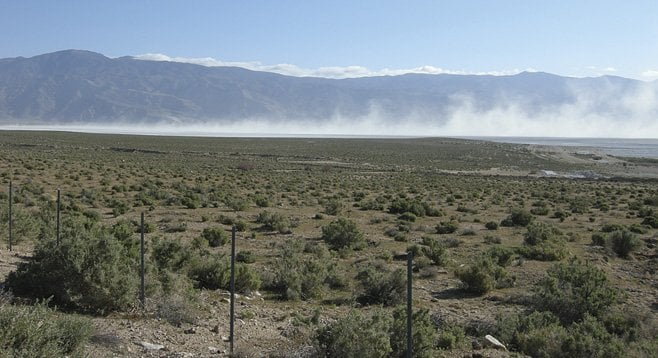 Despite mitigation efforts, dust storms are a frequent problem on the dry bed of Lake Owens, near Death Valley. Some worry a similar fate awaits the Imperial Valley.