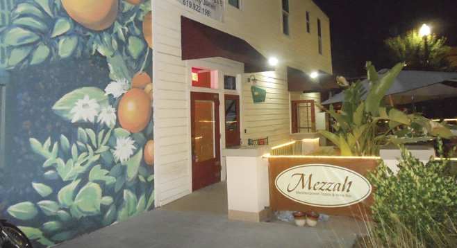 Mezzah opens onto Prescott Promenade park in downtown El Cajon.