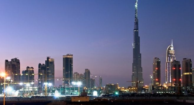 Skyline views of Dubai are dominated by its world's-largest Burj Khalifa tower.  