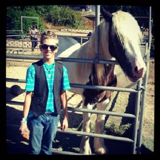Dylan Hyde with Mushu at Rocking Horse Ranch
