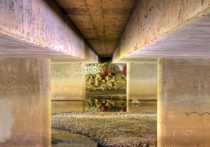 The underside of Black Mountain Road in Rancho Penasquitos